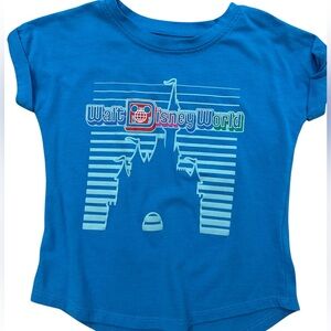 Walt‎ Disney World Youth Girls Blue T-Shirt Size XS Disney Graphic Tee Xtra SM